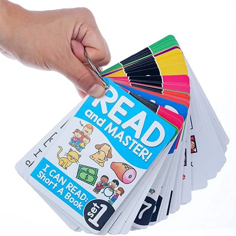 Double-Sided Children Learning Card with Buckle