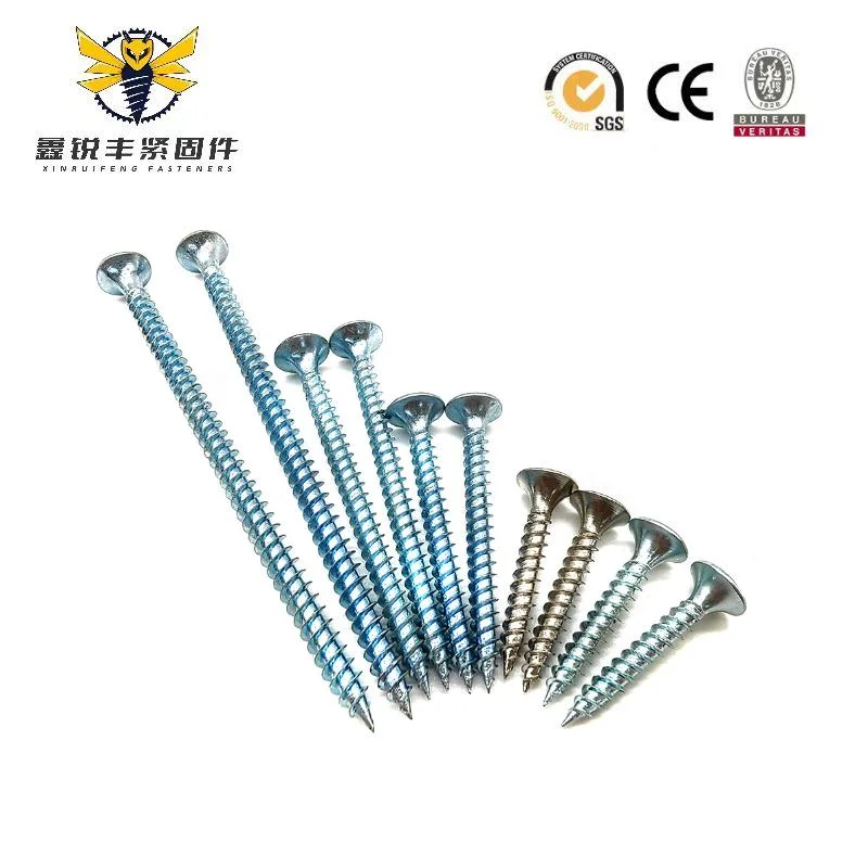 Nails Customized M3.5 M4.2 #6 #8 Phosphorus Black Grey Zinc Plated Horn Bugle Head Drywall Screws