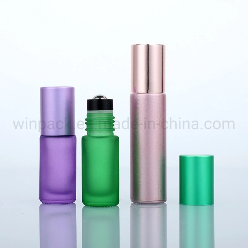 10ml Round Shape Thick Glass Mould Roller Bottle with Stainless Steel Roller Ball with Cap for Personal Care Container