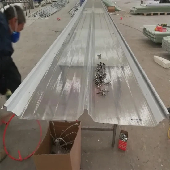 Techo de fibra de vidrio Ondulado Panel Roofing GRP Hoja de prueba de agua de FRP Teja para almacén de construcción de Galpón de la casa