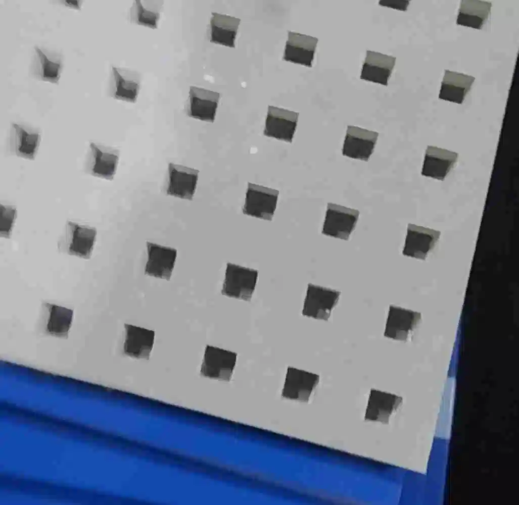 12*12mm Square Hole Seamless Perforated Sound-Absorbing Gypsum Board Ceiling