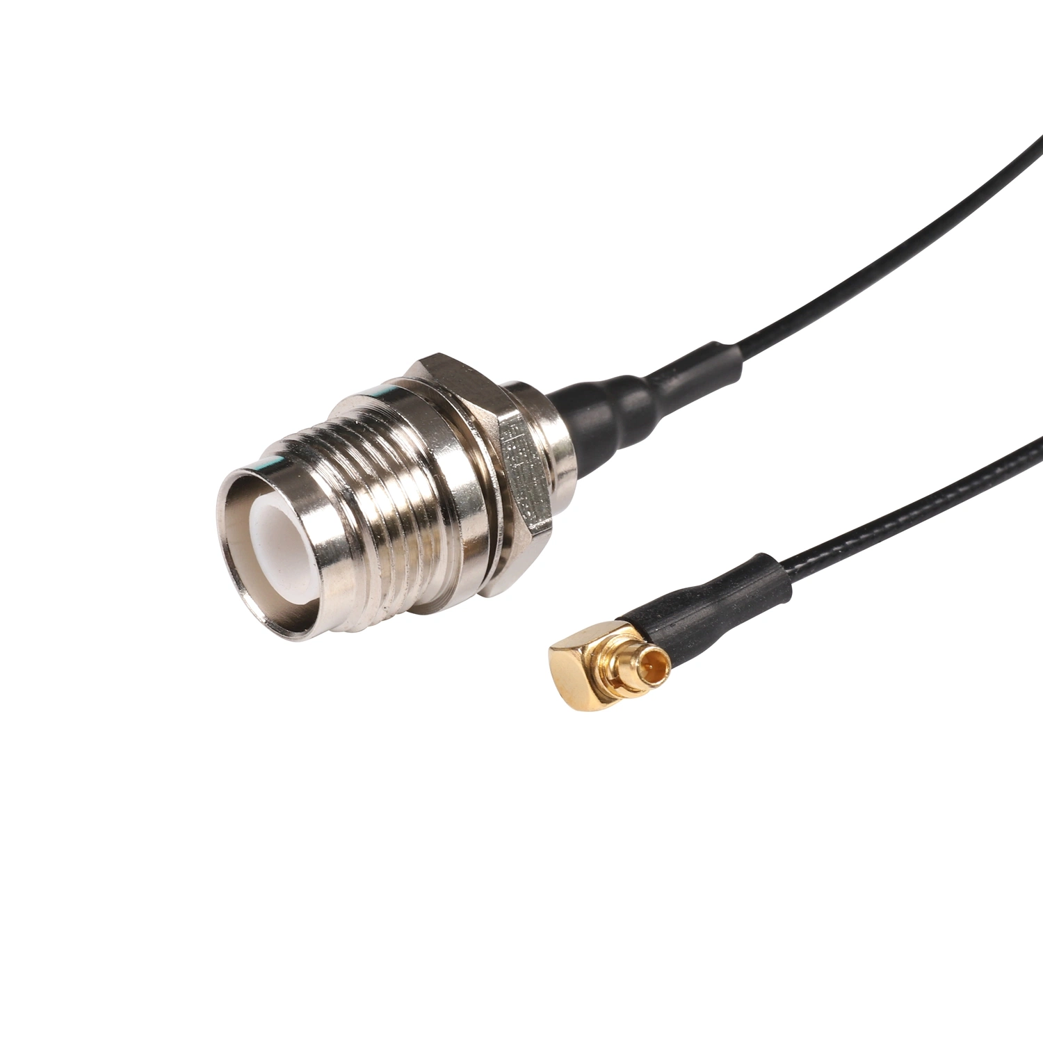 1.13 RF Adaptador de antena de cable coaxial en ángulo recto de conjunto de la UFL hembra a conector SMA hembra Waterproof