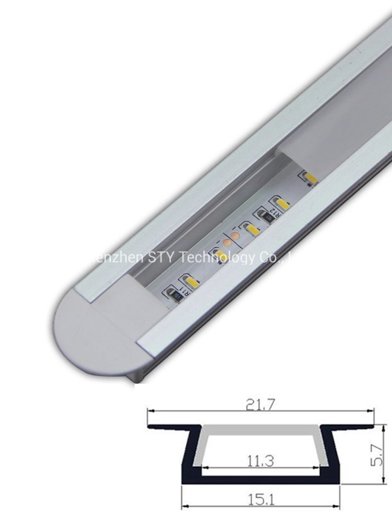 Montagem embutida do perfil de alumínio levou ao abrigo do armário faixa linear de luz para Roupeiro Showcase Prateleira Contador J-1610