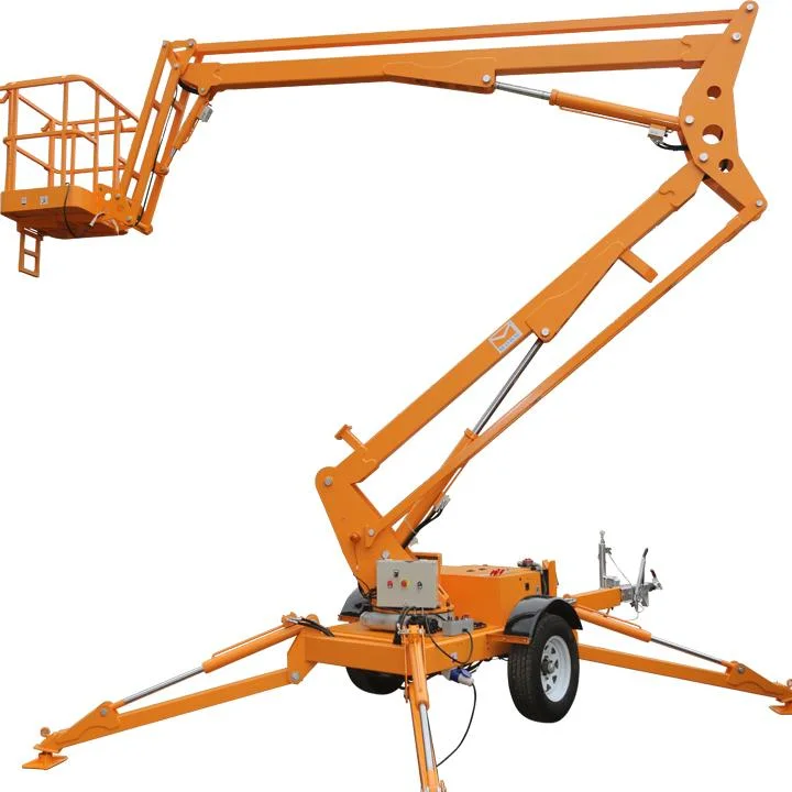 18m Hydraulic Diesel Engine Boom Lift Trailer Cherry Picker