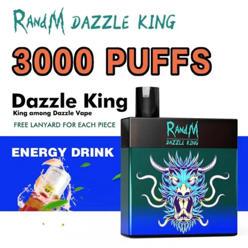 Fashion Box Shape Disposable Pod Rechargeable Randm Dazzle King 3000 Puffs