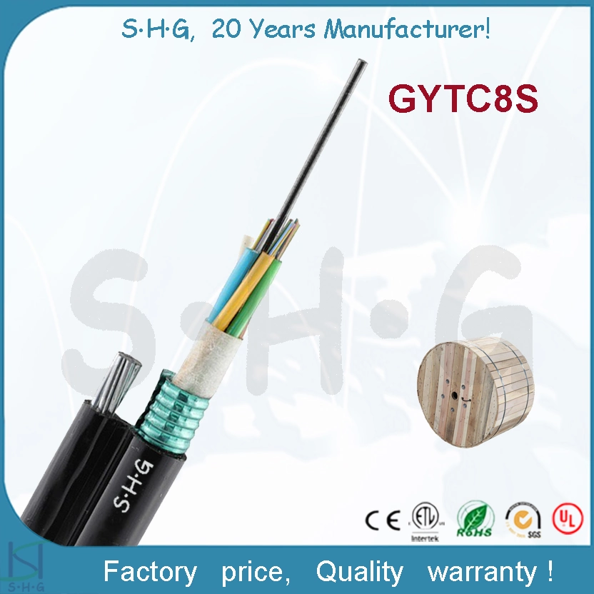 12/24/36/48/60/72/96/144 Core Figure 8 Multi Loose Tube Armored Outdoor Fiber Optic Cable GYTC8S