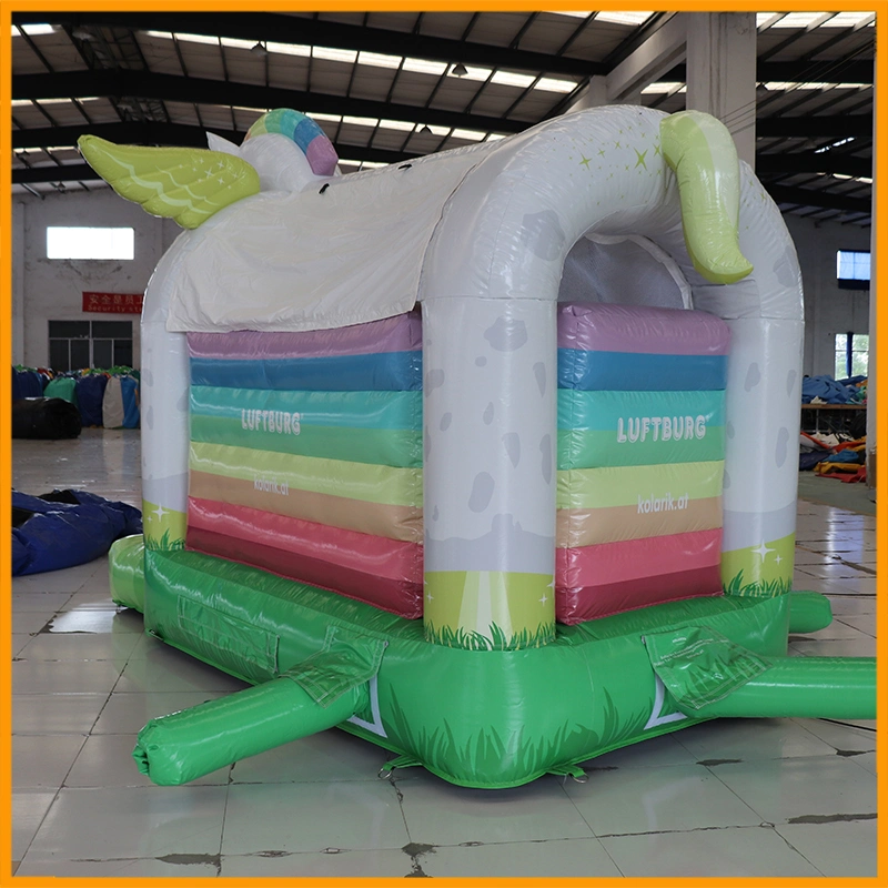 Aoqi Heiße Verkauf Regenbogen Einhorn Aufblasbare Bouncer Mini Bounce House (AQ02407-1)