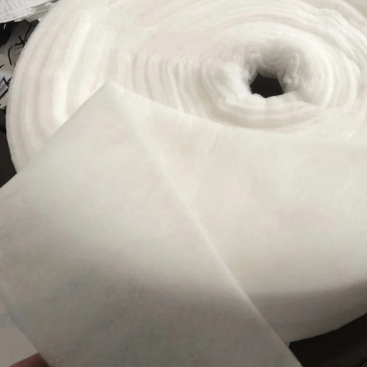 Fibra es Nonwoven Fabric 50GSM Hot-Air-algodão para KN95 Máscara