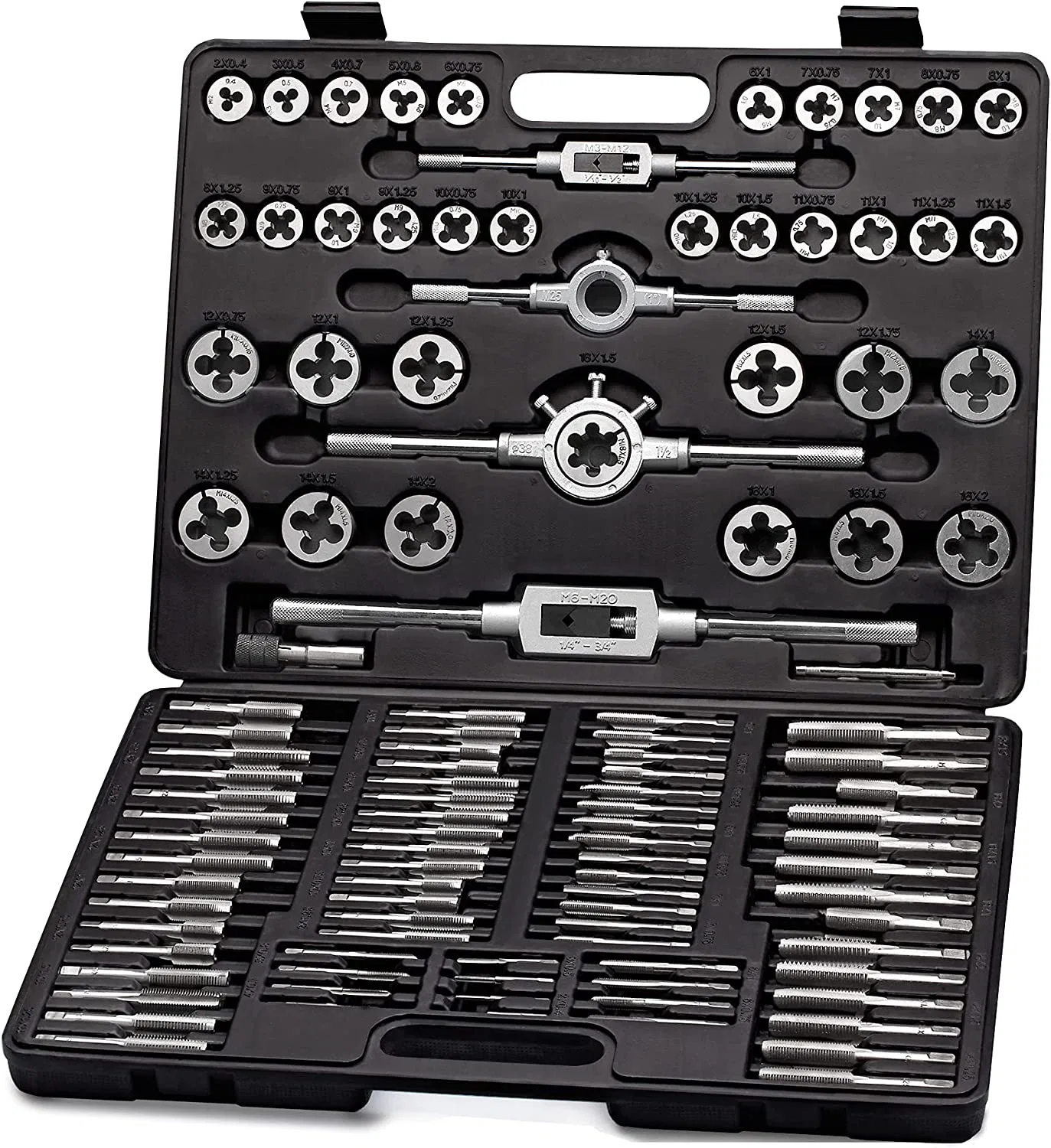 Tap & Die and Sets Tools Set Pipe Thread Germany Reverse Metric Professional 110PCS Taps Dies Carbide SAE in Inches Kit