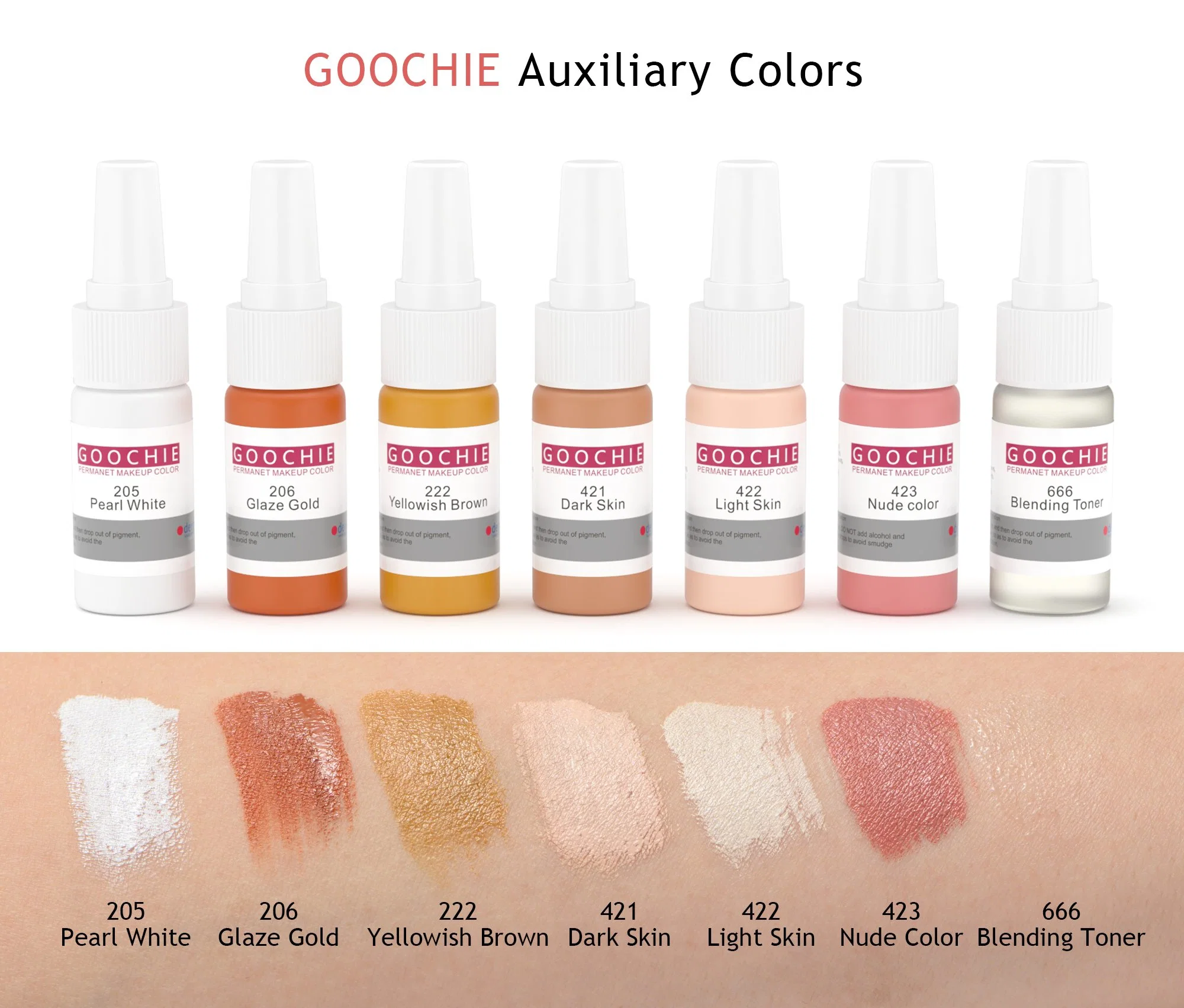 Goochie Pmu 15ml Organic Microblading Tattoo Ink Permanent Makeup Pigment