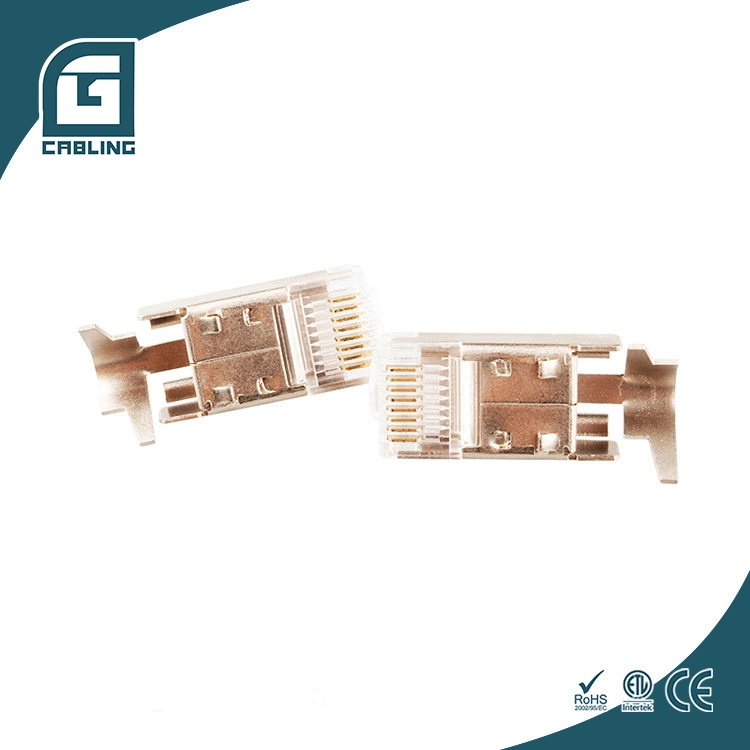 Gcabling RJ45 CAT 8p8c6 CAT6une prise RJ45 fiche modulaire blindé FTP réseau par câble avec connecteur RJ45 de Clip