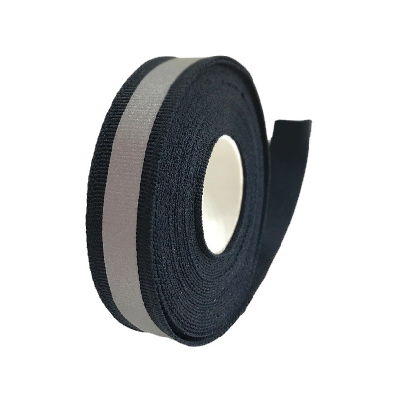 Wholesale Heavy Duty Black Reflective Nylon Webbing Reflective Ribbon for Safety Garment