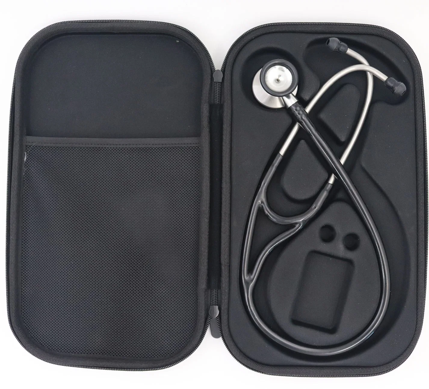 Accesorios de viaje con cremallera Médico Universal llevar cuero impermeable Caja de almacenamiento portátil EVA enfermera para todos los Littmann estetoscopio bolsa caso