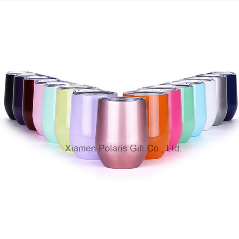 Promotional Gift Stainless Steel Stemless Wine Glass with Lid