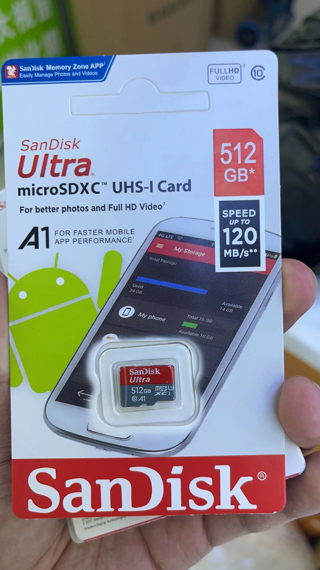 Grossista cartões TF/SD Flash microSDXC de 32 GB originais Cartão de memória único A1 Ultra Classe 10 120MB/S.