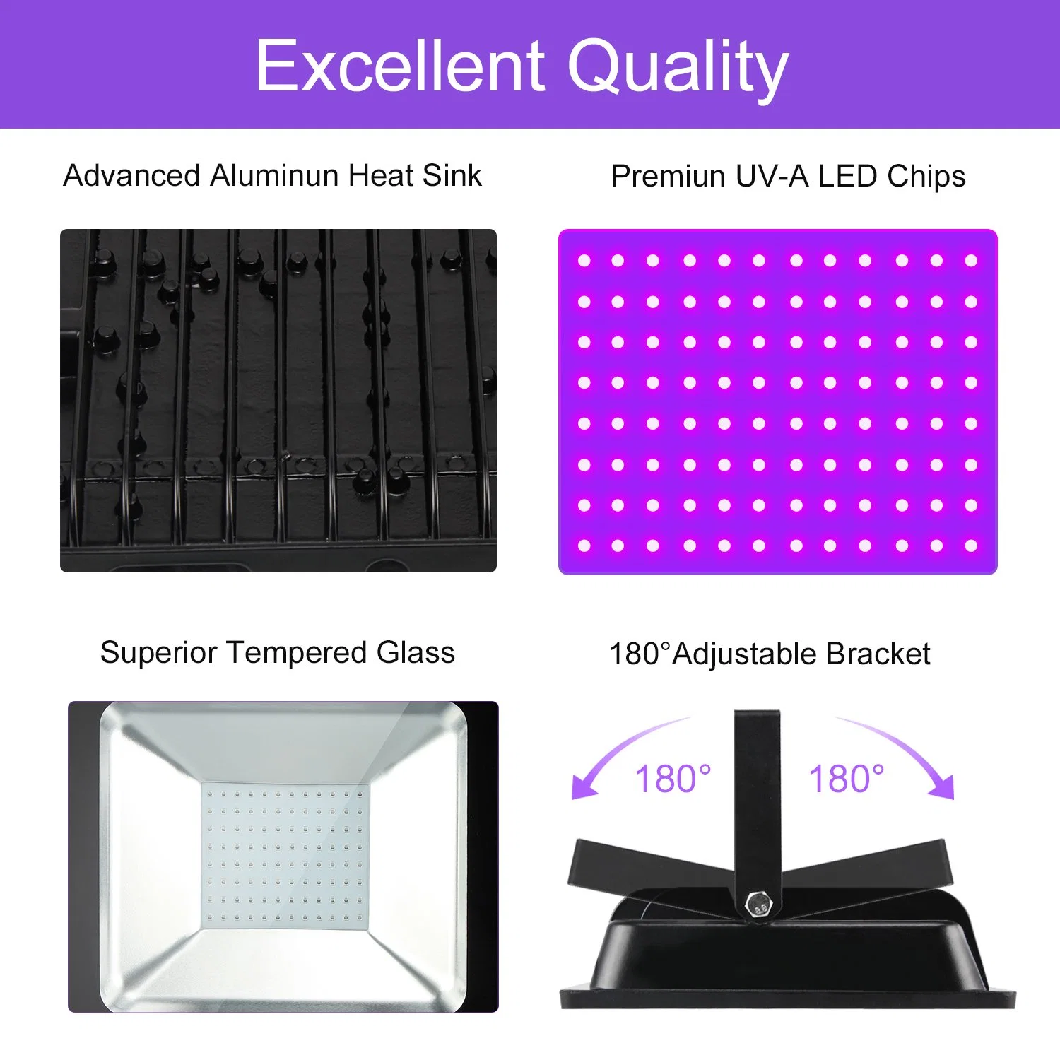 IP66 Waterproof LED UV Black PAR Light Stage Lighting Black Light UV LED