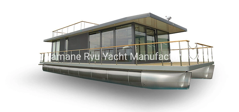 China Factory 11m Restaurant Tourist House Pontoon Boat for Passenger/Aluminum/Aluminium/FRP/Fiberglass Glass