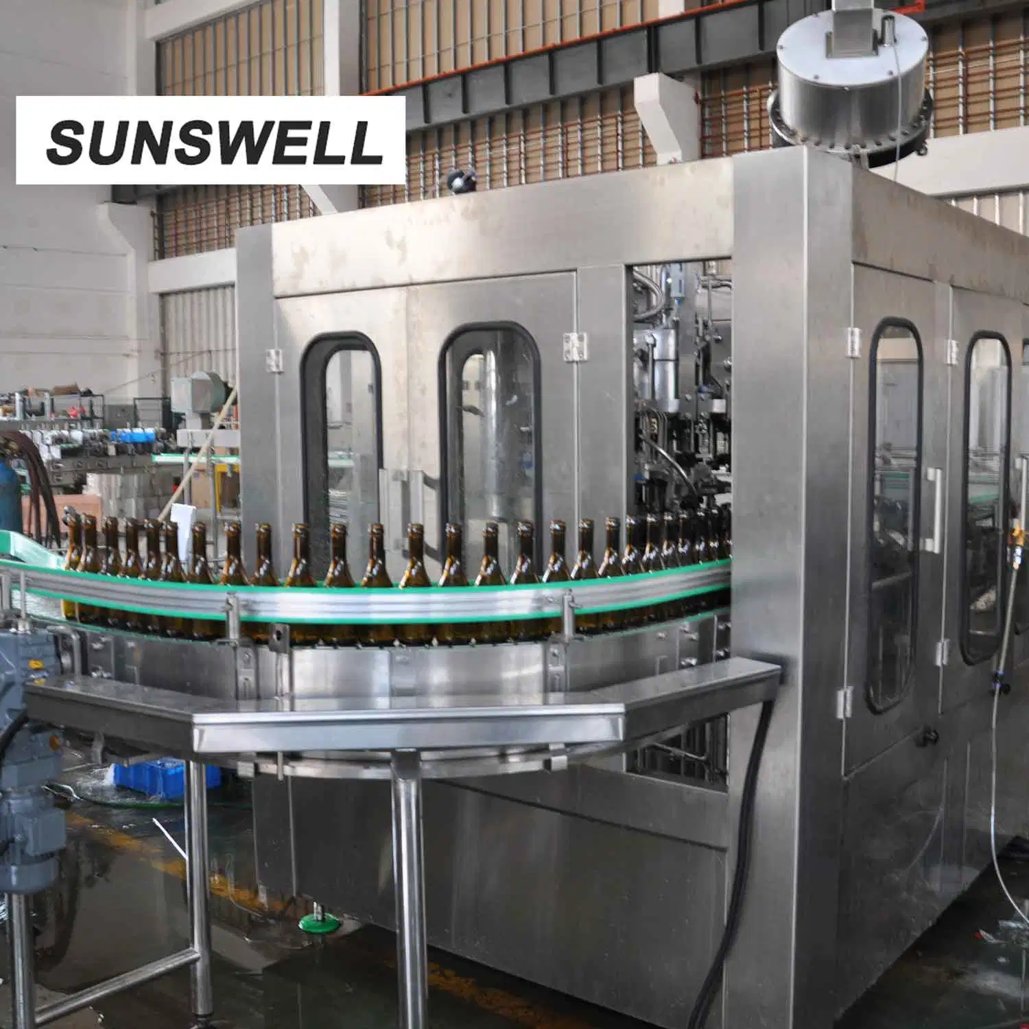 Sunswell cerveza Fabricante de máquina de envasado Tapón Corona