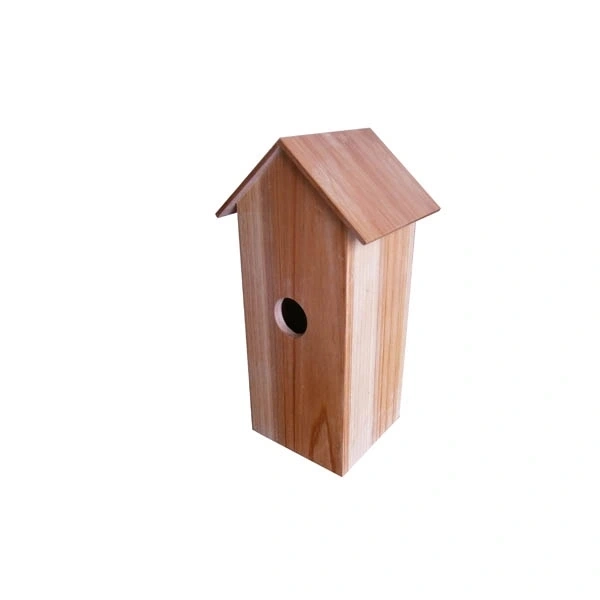 Nouvelle cage d'oiseaux en bois de composite bois-plastique compacte de créateur pour la décoration de jardin