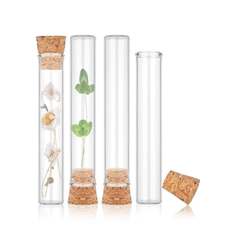 Wholesale/Supplier Customizable Glass Test Tube Tube with Cork Stopper