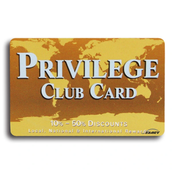 Custom Cr80 30mil PVC Card Printing Plastic Club Membership Card with Serial Number