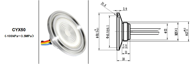 Capteur de pression de carburant réfrigérant haute température à plage de -100 kPa à 100 MPa avec une précision de 0,1% FS, de haute qualité et fourni par l'usine.