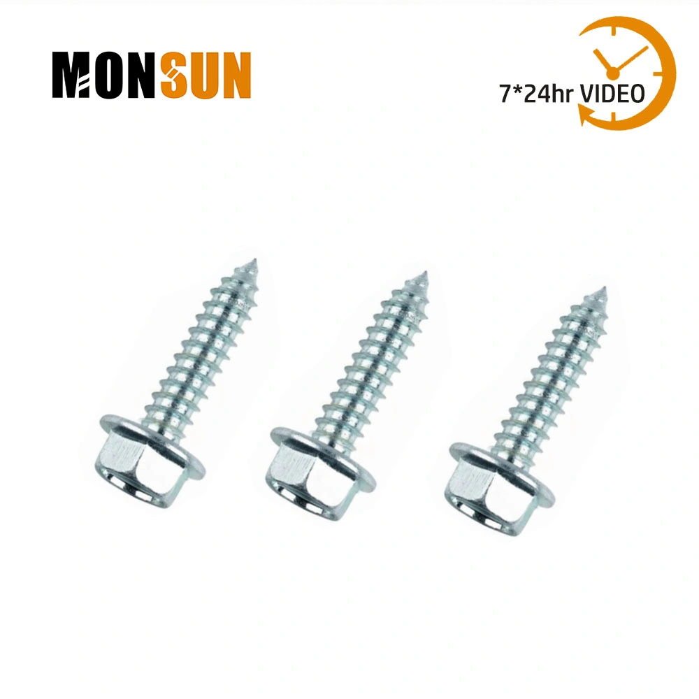 Carbon Steel Hexagon Head with Flange Self Tapping Screw for Matel