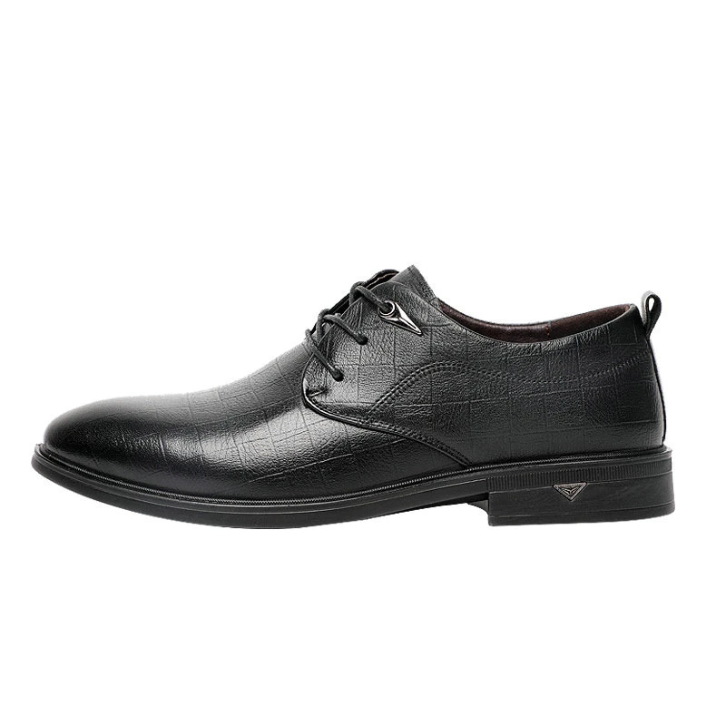 Leather Black Shoes for Men Business Casual Shoes, Formal Shoes, Lace-up Oxford Shoes Esg13982