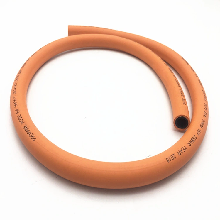 6mm 8mm 10mm 20bar Orange flexible de gaz GPL en caoutchouc