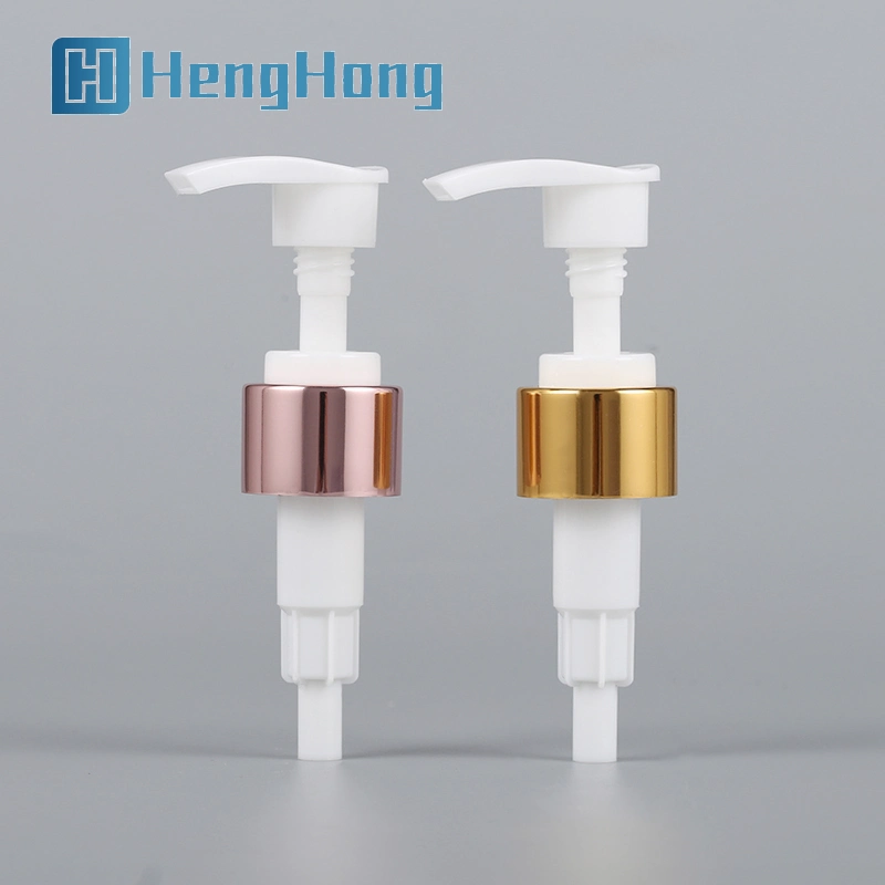 24 28/410 Shiny Gold Aluminum Metal Dispenser Lotion Pump Press Pump for Plastic Bottles