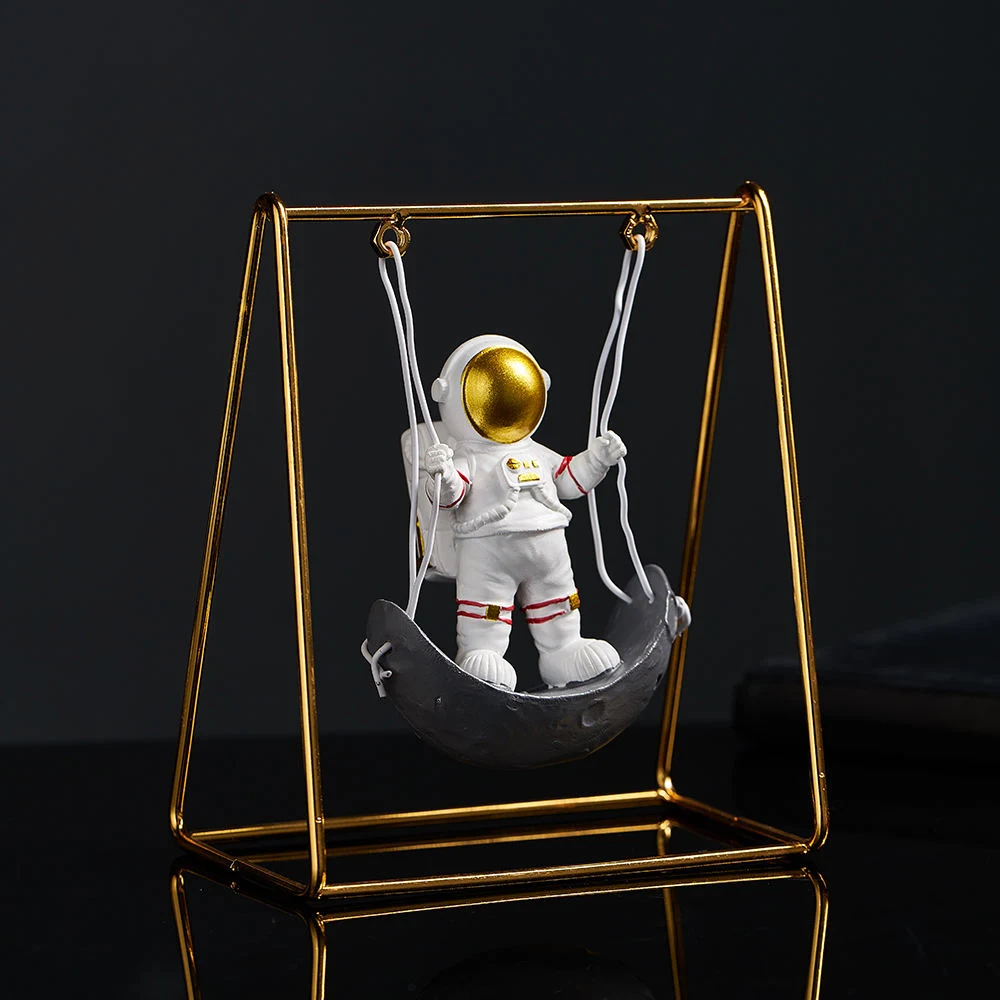 El astronauta de la estatuas modernas esculturas creativas figuras en miniatura de la Oficina de Artesanía La decoración del hogar