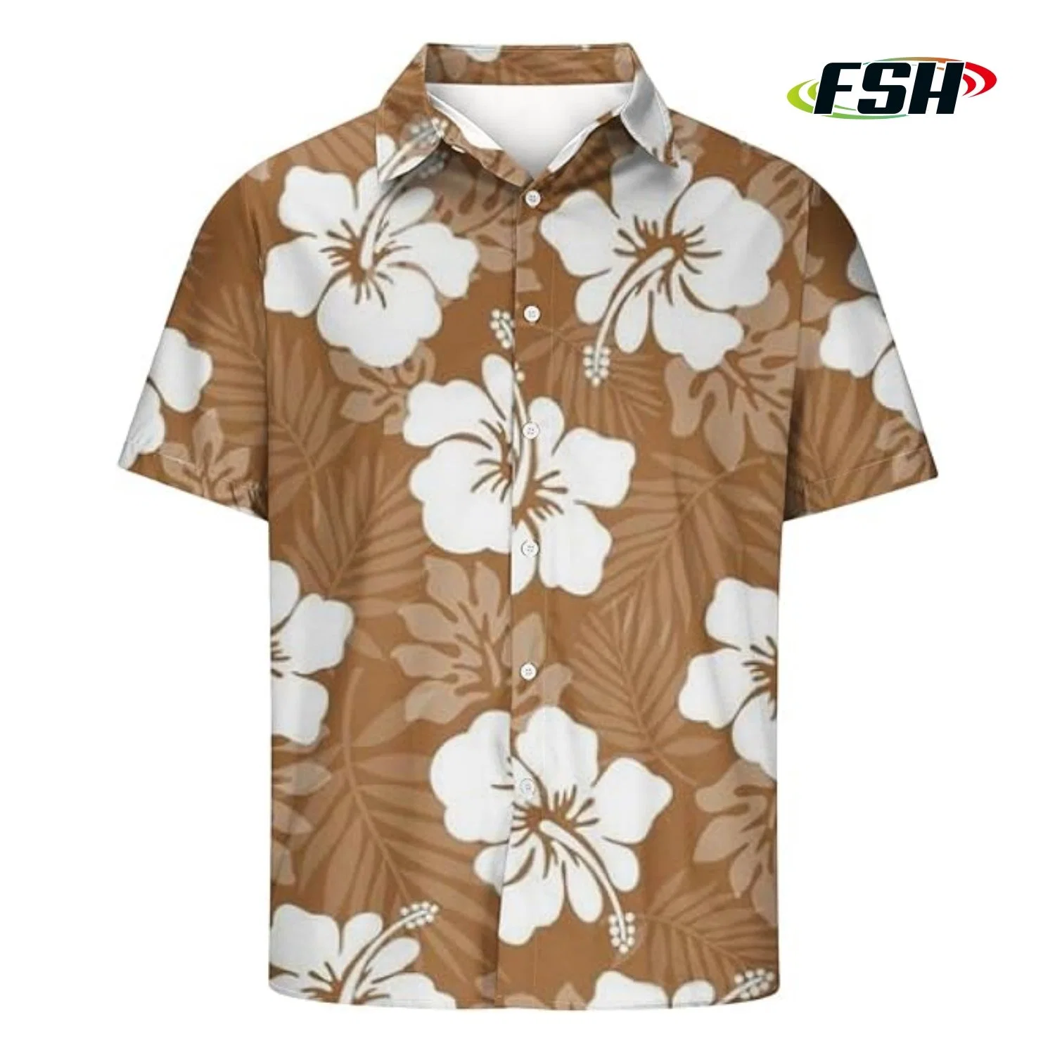 Floral Print Custom Cheap Price Fashion Summer Beach Shirts Vacation Polo