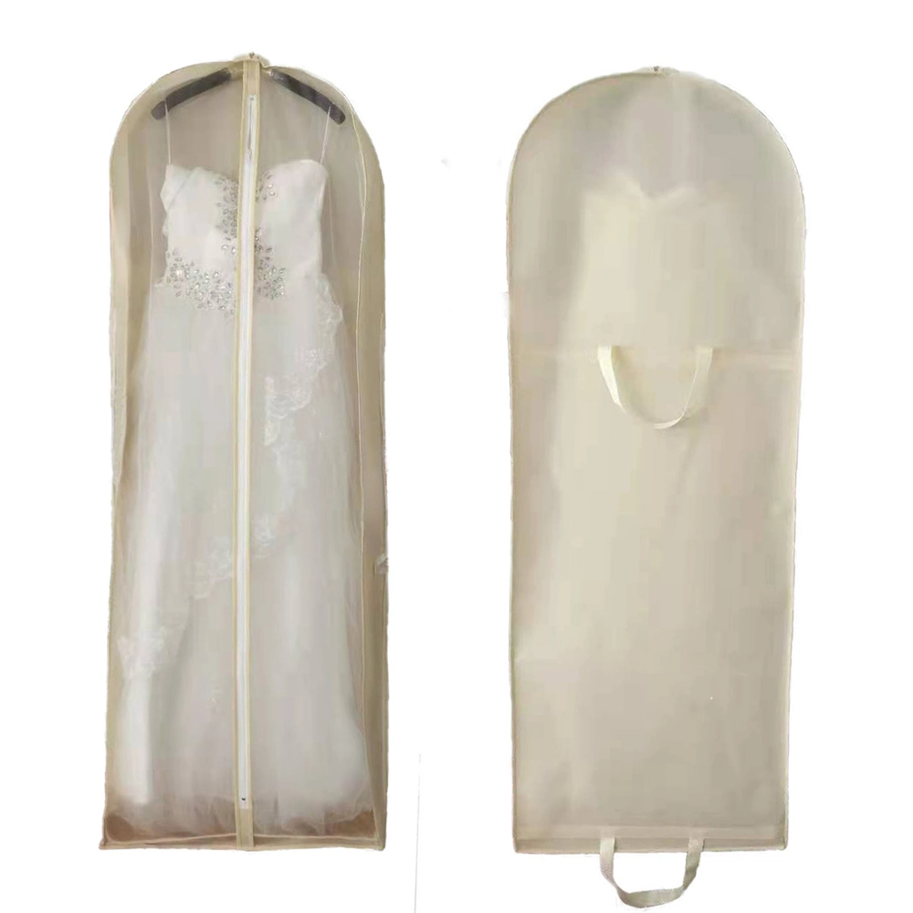 Tecido não entrançado PVC à prova de pó para deque de noiva Saco para roupa