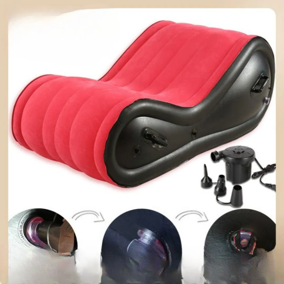 Black Red Adult Sleepping Fashion Thickened Hardy Automatic Inflation Rest Inflatable Sofa