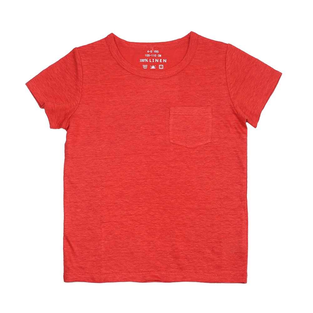 100% Linen Children&prime; S T-Shirts for Summer