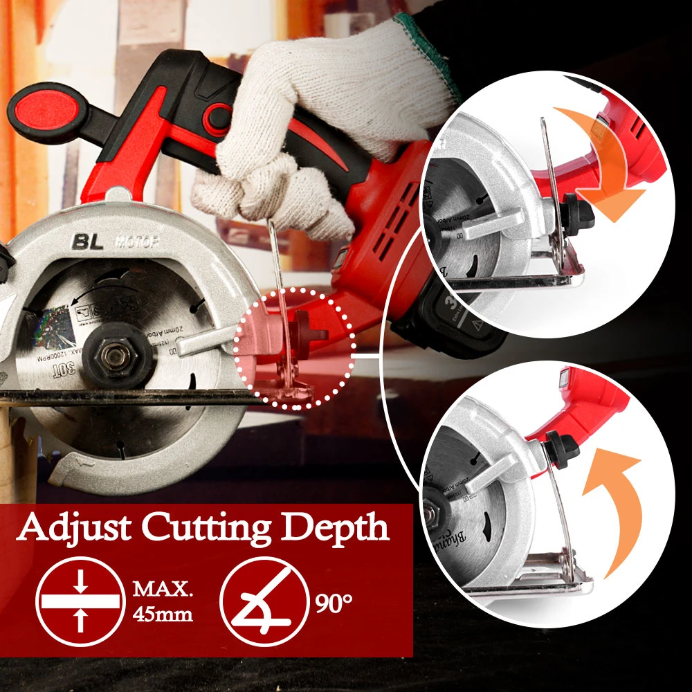 Multifunctional Industry Cordless Brushless Electric Circular Cutting Saw Machines for Stone and Woods