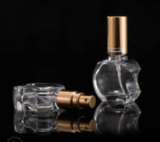 Round Bottles 10ml Empty Glass Perfume Bottles Spray with Clear Metal Lid