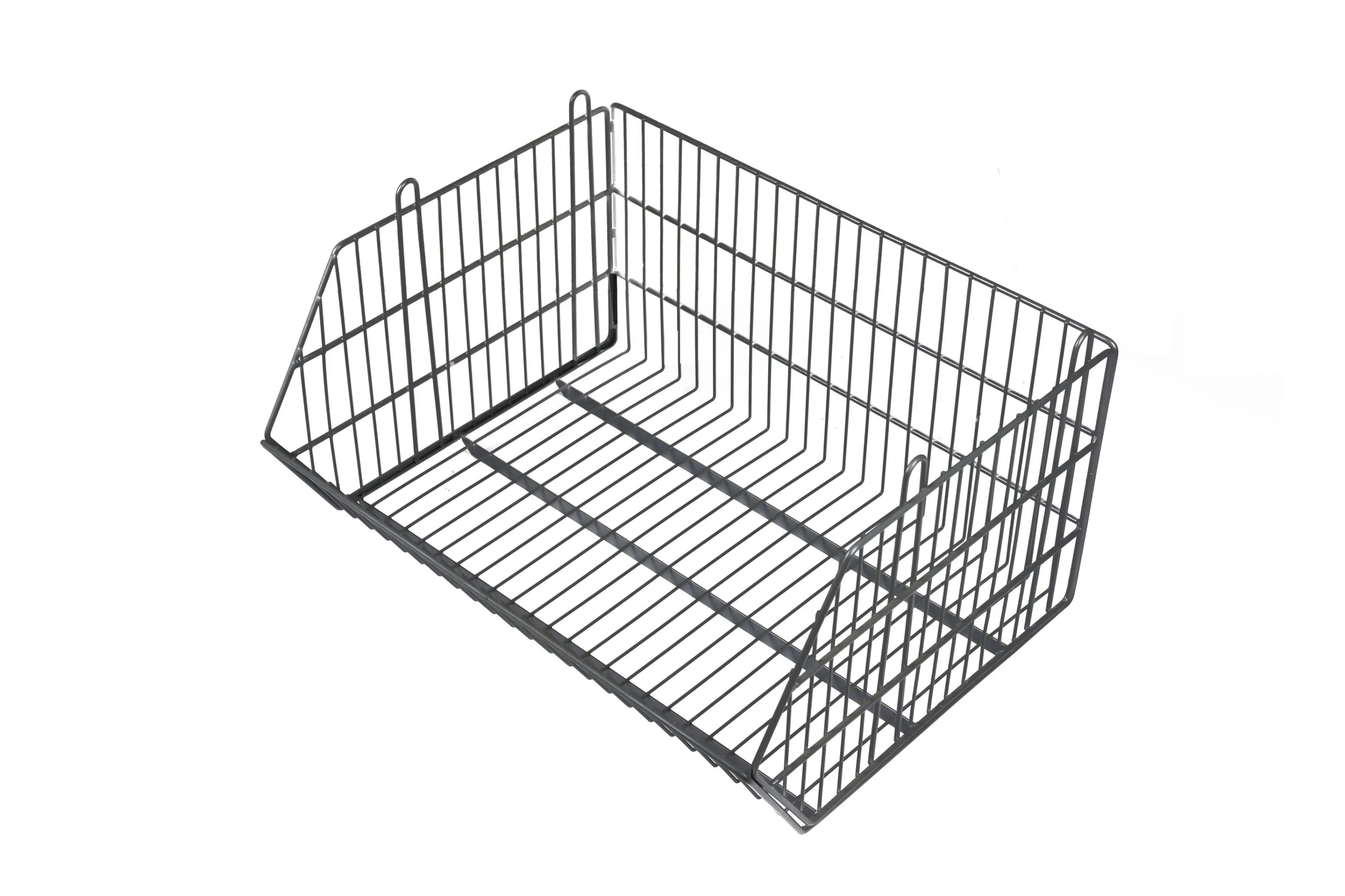 Supermarket Metal Single Sided Wire Basket Display Shelf Store Display Stand Retail Storage Rack