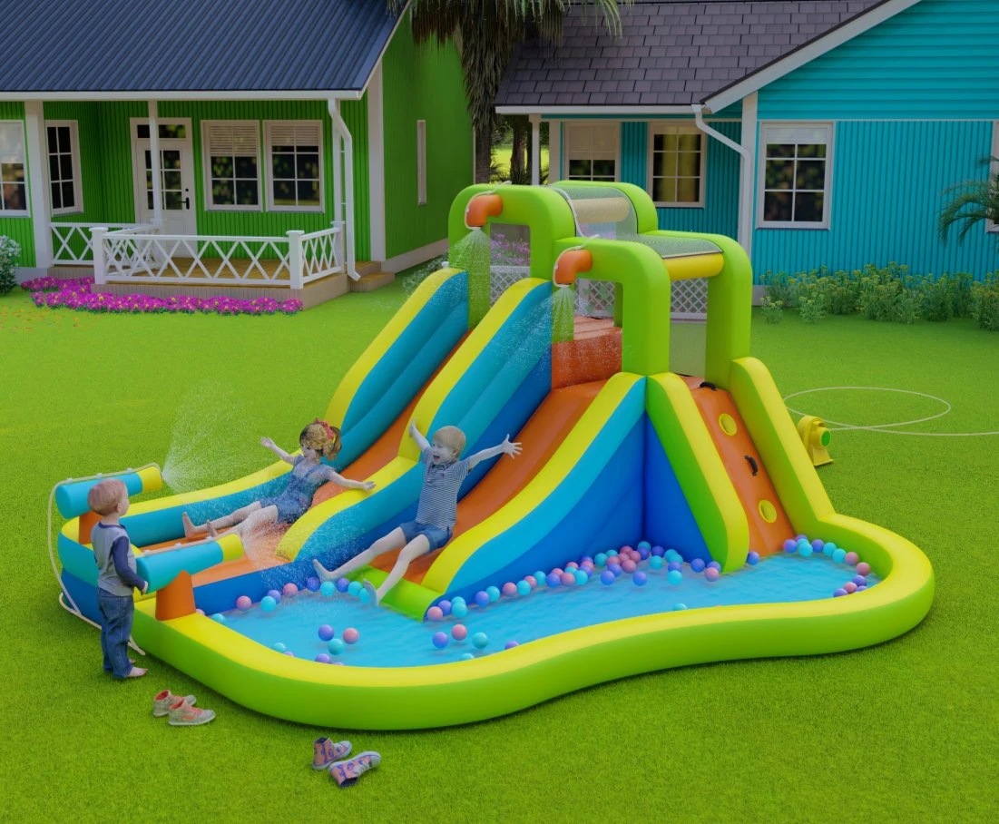 High quality/High cost performance Oxford Fabric Inflatable Water Slide Rental Water Slide