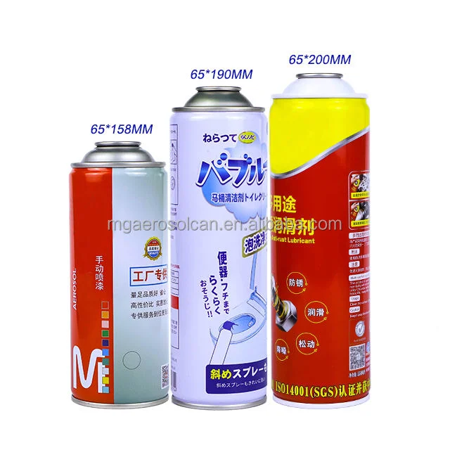Empty Aerosol Tinplate Cans Spray Oxygen Can Refillable Aerosol Gas Can