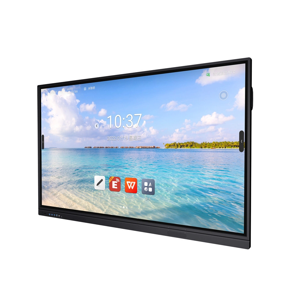 4K 75inch Touch Flat Panel LCD Display in-Cell Zero Bonded Interactive Whiteboard Smart Board for Video Conference