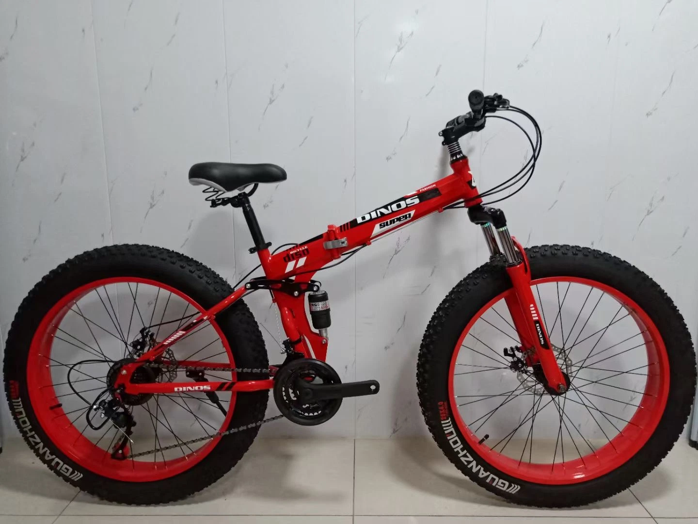 2022 Nuevo Modelo 26*4,0 Fat Tire Folding Bike Mountain Fat Neumático MTB bicicleta de montaña bicicleta de nieve 21 Speed Gear Con certificación CE