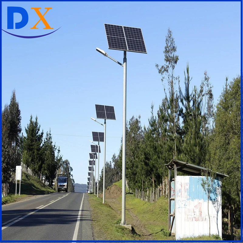 8m Galvanized Single Arm Roadway Light Pole