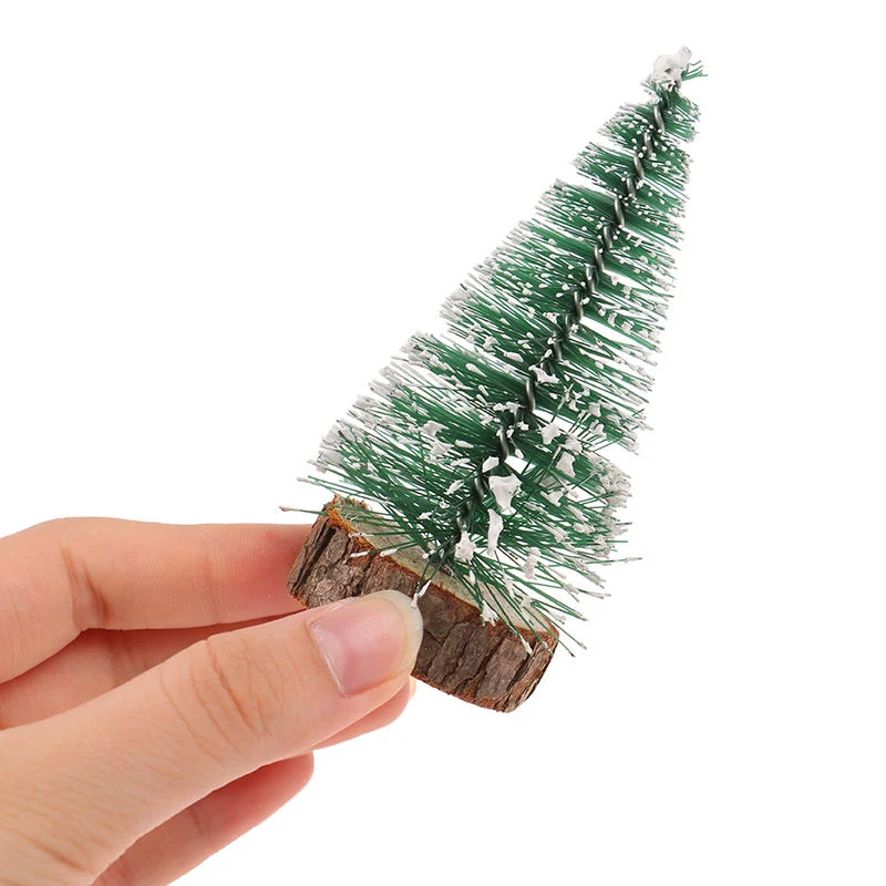 Árvore de Natal em Miniatura para Casa de Bonecas Decorações de Natal com LED Acessórios Presente para Crianças