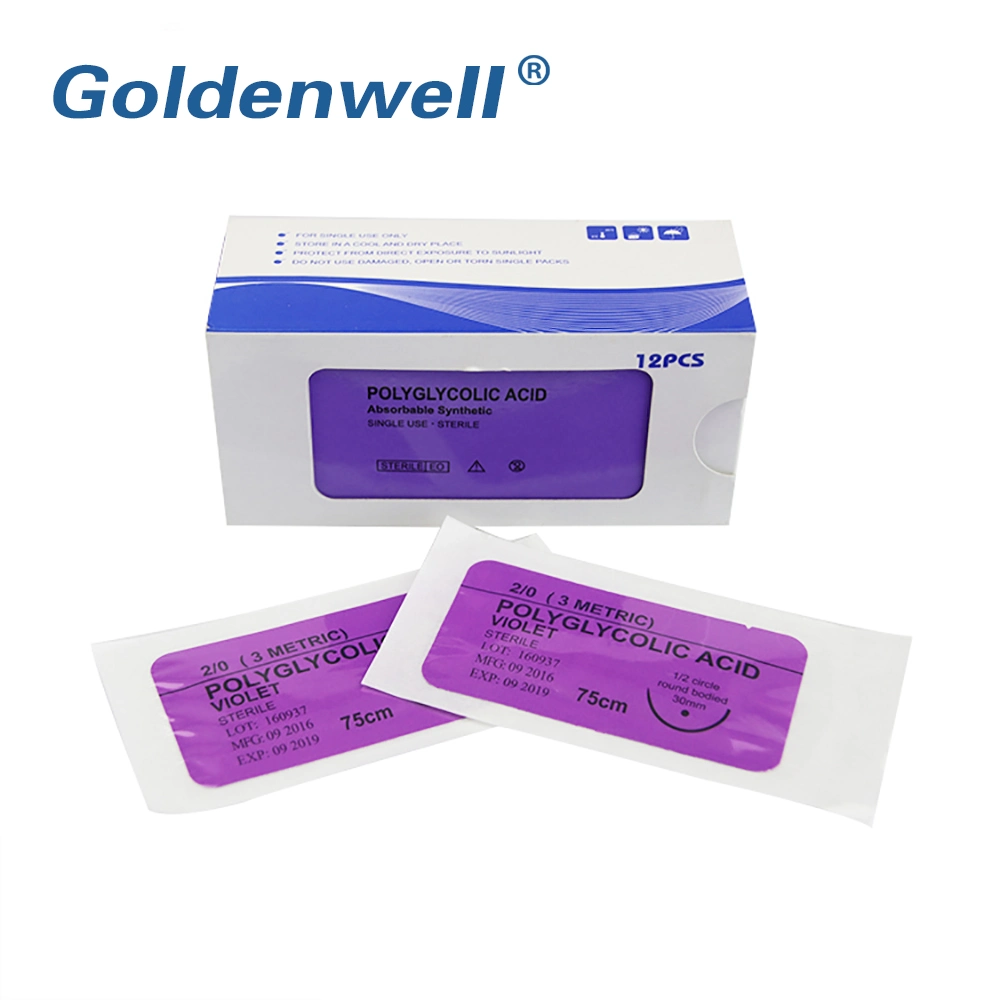 Professional Manufacturer Disposable Sterile Medical Absorbable/Non-Absorbable Surgical Suture with Needle