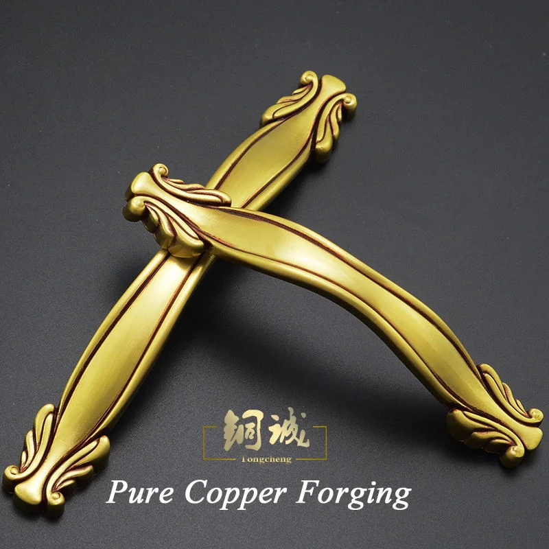 Brass Copper Modern Furniture Hardware Accessories for Cabinet Handle 6809