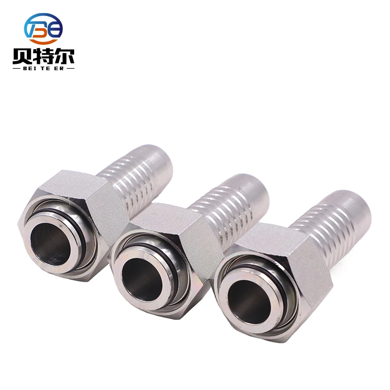 High Pressure Carbon Steel Straight Hydraulic Hose Fittings Adaptors