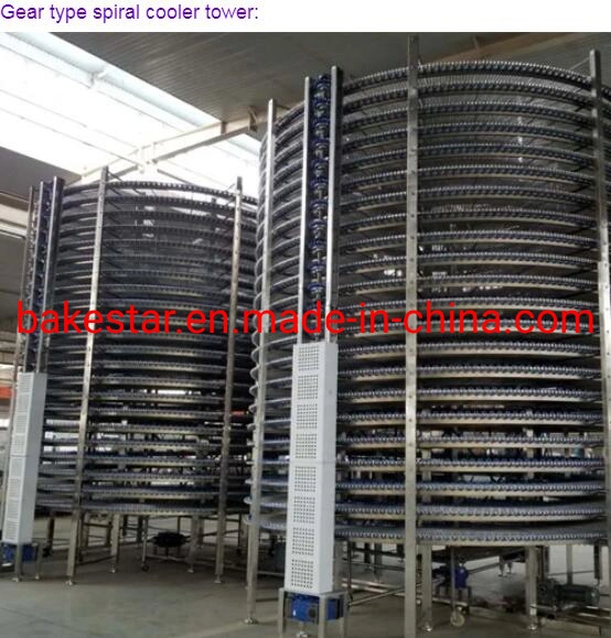 Large Industrial Spiral Conveyor Cooling Cooler Tower Bread Line System Machine