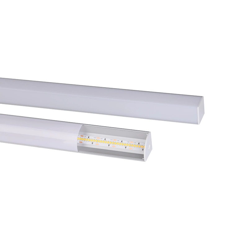 12V LED 2835 triángulo tira rígida de mazorca de la luz de la luz de LED DE TIRA de LED blanco de 2m barra rígida de 12 W de luz blanca cálida de CRI 90 luz de la esquina del gabinete