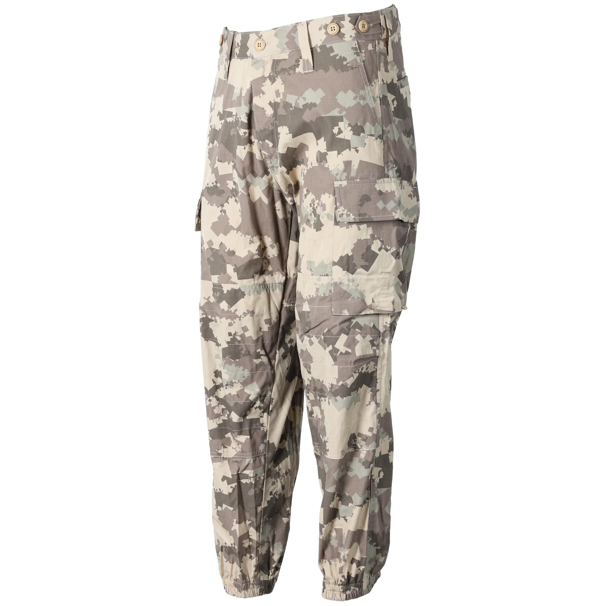Pantalon cargo BDU en poly/coton rip-stop de style militaire pour hommes.